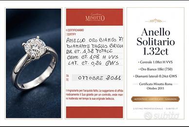 Anello solitario von diamante