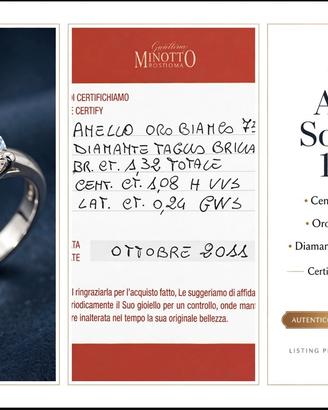 Anello solitario von diamante