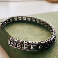 Bracciale da uomo in argento quadrato