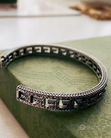 Bracciale da uomo in argento quadrato