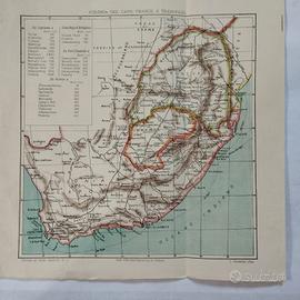 Mappa antica 1899 Sud Africa 