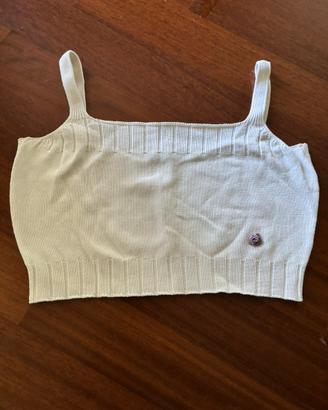 Top cotone ragazza 13-14 anni bianco benetton