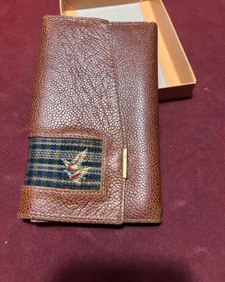 Portafoglio donna pelle con grana marron