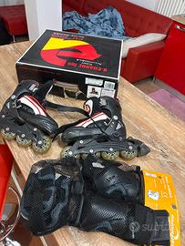 Pattini in linea e protezioni