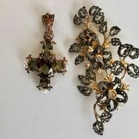 spilla e cindolo antichi in argento