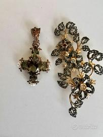 spilla e cindolo antichi in argento