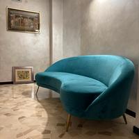 Divano design verde petrolio