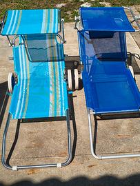 Sdraio spiaggia con ruote