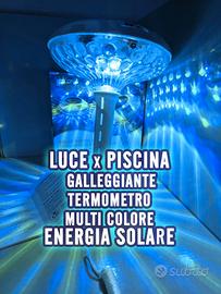 Luce Solare Galleggiante piscina termometro RGB