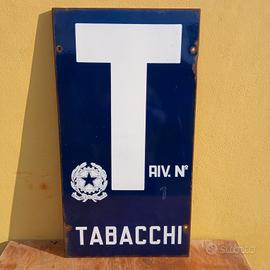 Insegna Tabella Smaltata Tabacchi