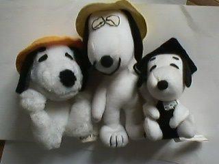 4 pupazzetti serie "SNOOPY" Peanuts arredo o gioco
