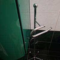 Porta carta igienica e spazzolone bagno in acciaio