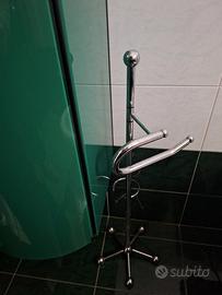 Porta carta igienica e spazzolone bagno in acciaio