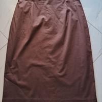 Gonna cotone elasticizzato marrone