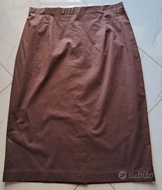 Gonna cotone elasticizzato marrone