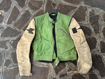 Giacca da moto pelle Vintage Kawasaki