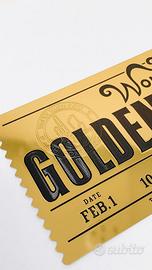 Biglietto d'Oro Willy Wonka Fabbrica di Cioccolato