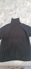 🧶 Maglione donna a collo alto – Grigio antracite 