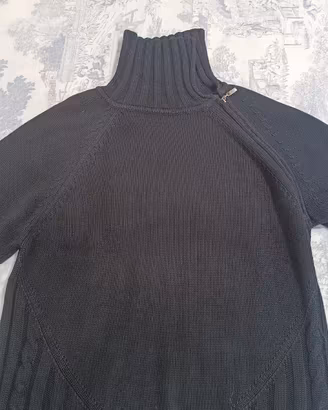 🧶 Maglione donna a collo alto – Grigio antracite 