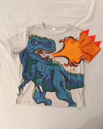 T‑shirt 3D dinosauro – bambino (8 anni)