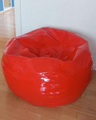Pouf Seletti rosso in vinile