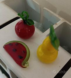Set di micro fruttini in vetro di Murano