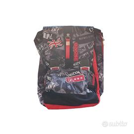 Zaino scuola Seven modello UK  nero grigio rosso