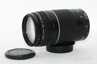 obiettivo zoom Canon EOS EF 75-300 f4.5 5.6 III 3