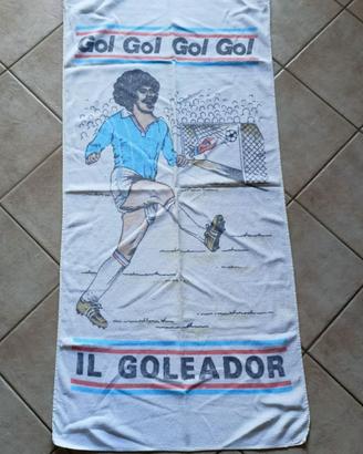 vecchio telo da mare maradona goleador calcio