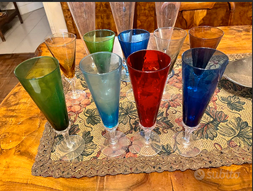 RARITA:nr4FLUTchampagneVETROsoffiatoMURANOxxSECOLO