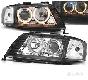 FARI AUDI A6 99-01 OCCHI ANGELI SFONDO NERO