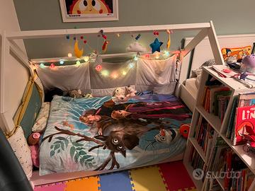 Letto capanna montessori+materasso