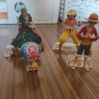 Mini Figure One Piece - Lufy, Zoro, Usopp, Chopper