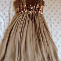 vestito taglio stile impero con doppie spalline 