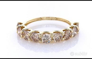 anello oro giallo 14kt e diamanti 