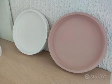 Piatto in gesso ceramico diametro 21 cm