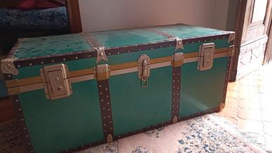 baule verde vintage
