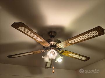 Lampadario con pale 