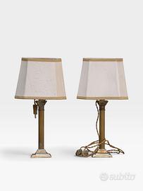 Coppia Lampade da Tavolo Vintage  Colonna Corinzia