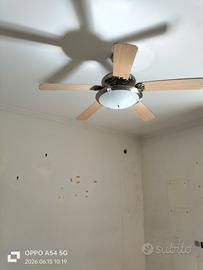 lampadario a ventilatore.
