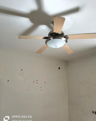 lampadario a ventilatore.