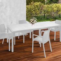 Set tavolo e sedie Made in Italy bianco