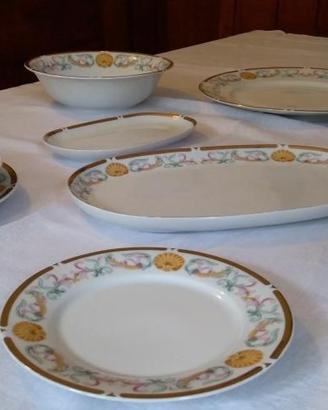 Servizio 41 piatti porcellana Polonia decoraz. oro