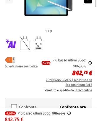 Samsung tab s10 fe 5g + cover keyboard samsung