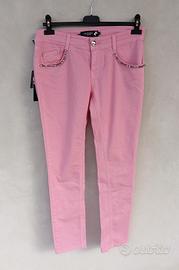 Jeans donna con strass CristinaEffe, tg 44, rosa