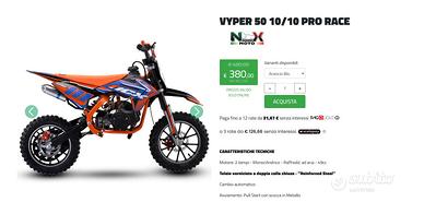 Mini cross bambini ncx viper 50 2t  arancio 10/10