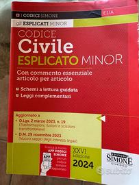 Codice civile esplicato minor, i codici Simone