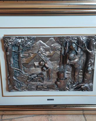 Quadro Altorilievo Mida Argento 800 firma Maroni