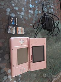 Nintendo DS Rosa con 3 Giochi