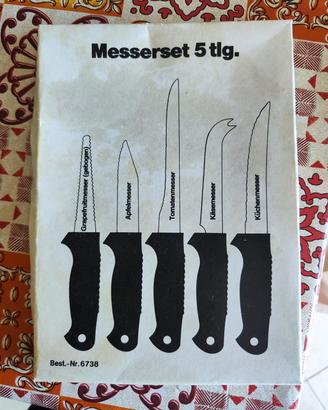 Set 5 coltelli da cucina in acciaio inox (Rostfrei